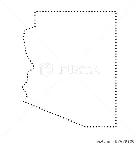 Arizona state of United States of America, USA. Simplified thick black outline map. Simple flat vector illustration Arizona state of United States of America, USA. Simplified thick black outline map. Simple flat vector illustration 97679200