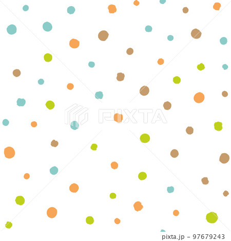 Scattered colorful brush dots. Seamless background pattern. Abstract vector wallpaper. 97679243