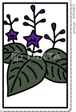 Sticker-style simple Hanafuda December paulownia December paulownia scraps Sticker-style simple Hanafuda December paulownia December paulownia scraps 97679871
