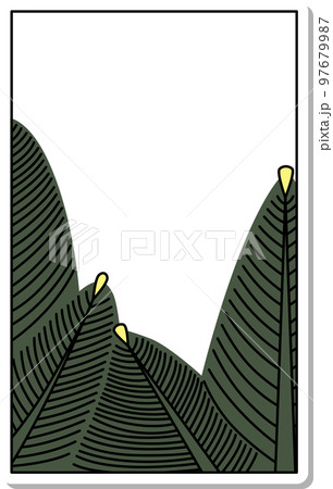 ステッカー風花札　睦月　松　1月　松のカス 97679987