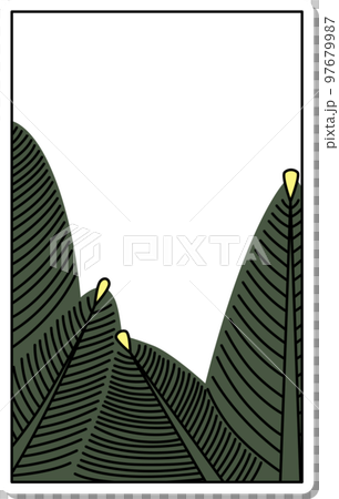 ステッカー風花札　睦月　松　1月　松のカス 97679987