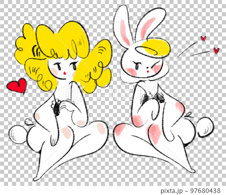 バニーガールのイラスト 97680438