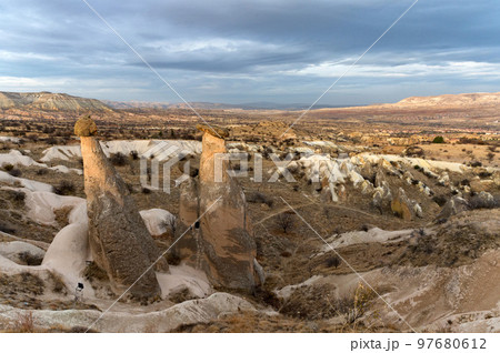 Landscape photo of the three beauties at Urgup, Turkey 97680612