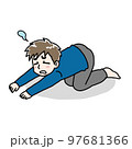 やる気がなくてだるい男性のイラスト 97681366