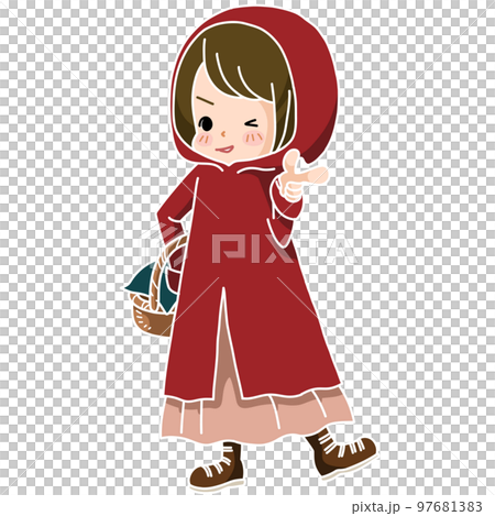 小紅帽笑著指著 97681383