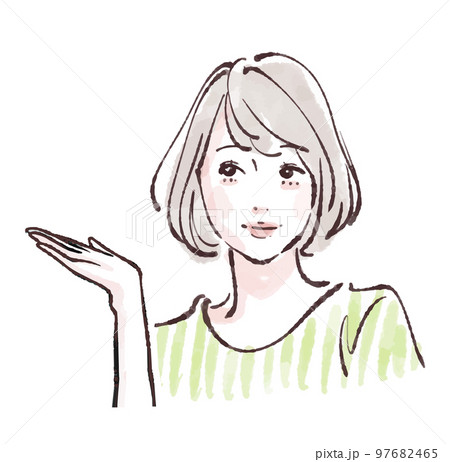 女性のイラスト素材 97682465