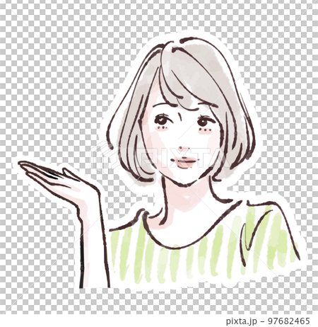 女性のイラスト素材 97682465