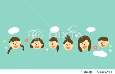 女性ならではの意見　背景用イラスト 97683244