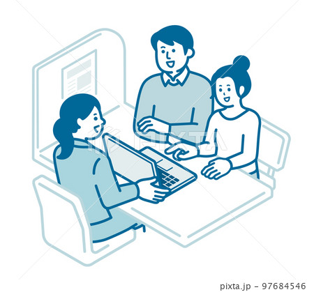 カップルに提案する女性 97684546