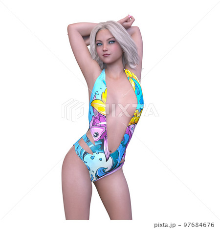 水着姿の女性 水着姿の女性 97684676