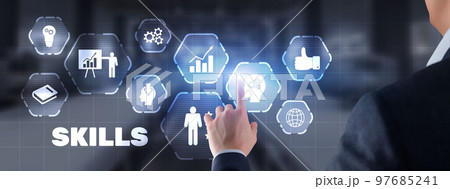Skills Learning Personal development Competency Business concept 2022 97685241