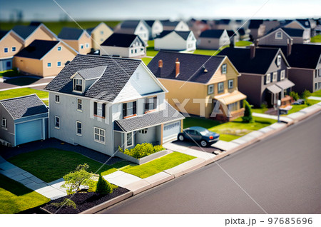 住宅イメージ・ジオラマ 97685696