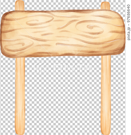 cute watercolour wood sign board cartoon painting cute watercolour wood sign board cartoon painting 97686640