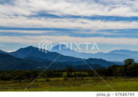 清泉寮から望む富士山(山梨県) 清泉寮から望む富士山(山梨県) 97686704