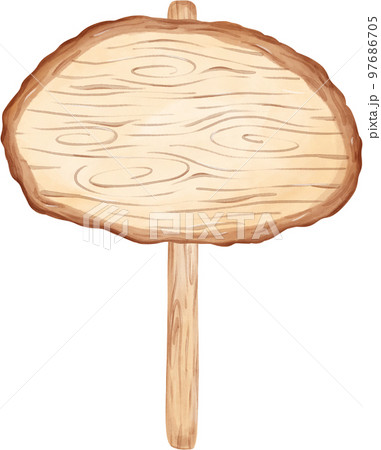 cute watercolour wood sign board cartoon painting cute watercolour wood sign board cartoon painting 97686705