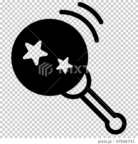 這是嬰兒玩具圖標的插圖。 這是嬰兒玩具圖標的插圖。 97686741