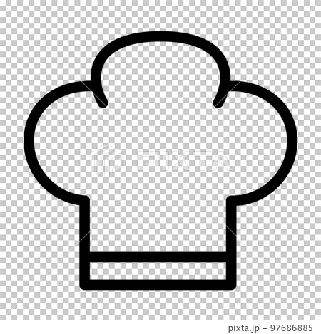 這是廚師帽圖標的插圖。 97686885