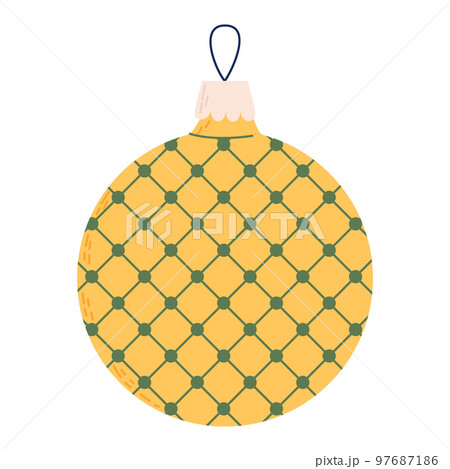Christmas toy and ball in vintage style. Christmas ornament Christmas toy and ball in vintage style. Christmas ornament 97687186