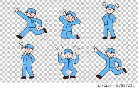 Work clothes men set (handwritten color) Work clothes men set (handwritten color) 97687233