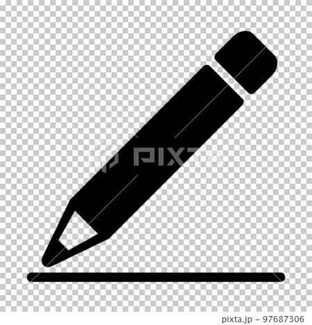 これは鉛筆のアイコンのイラストです。 これは鉛筆のアイコンのイラストです。 97687306