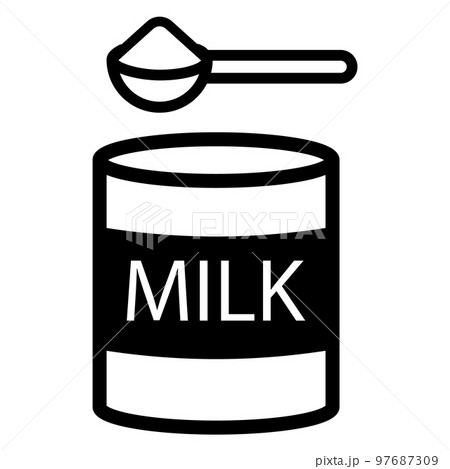 これは粉ミルクのアイコンのイラストです。 97687309