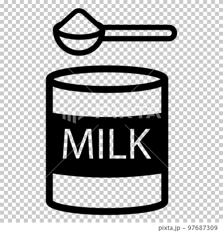 これは粉ミルクのアイコンのイラストです。 97687309
