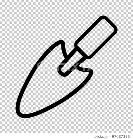 This is an illustration of the shovel icon. 97687326