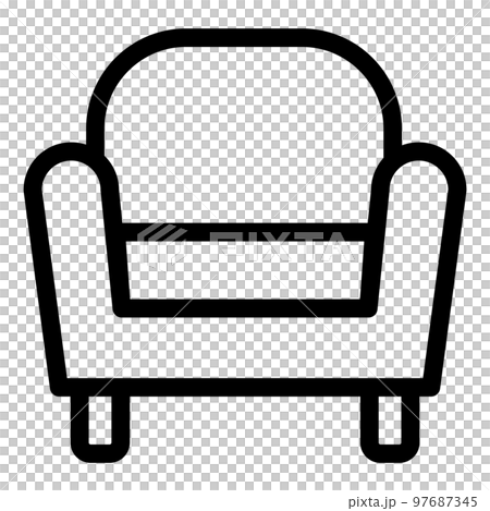 This is an illustration of the sofa icon. 97687345