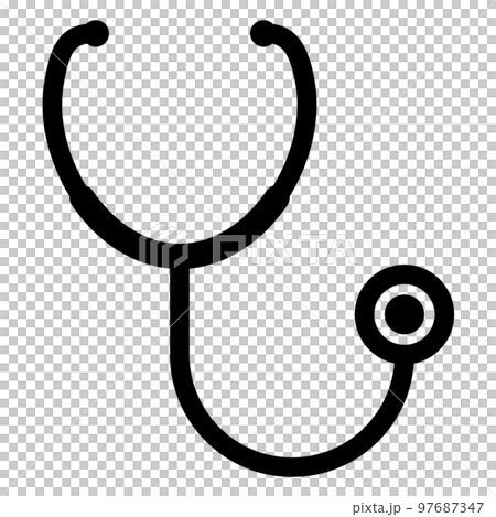 This is an illustration of the stethoscope icon. 97687347
