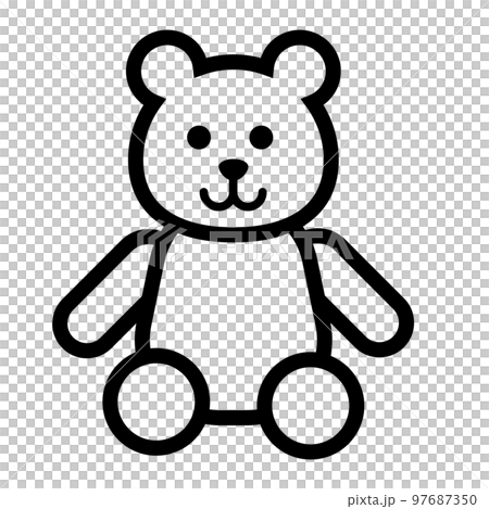 これはクマのぬいぐるみのアイコンのイラストです。 97687350