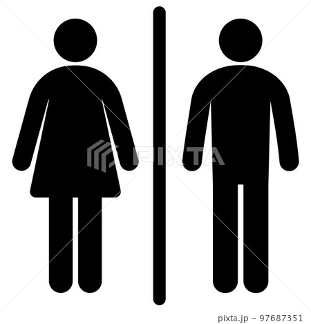 これはトイレのアイコンのイラストです。 97687351