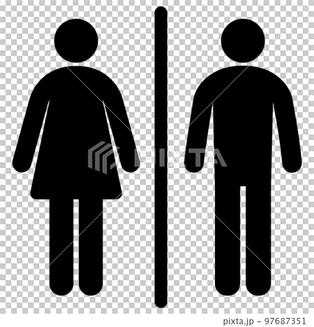 これはトイレのアイコンのイラストです。 97687351