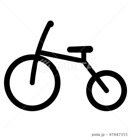 これは三輪車のアイコンのイラストです。 97687355