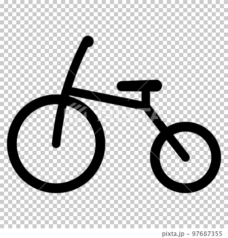 これは三輪車のアイコンのイラストです。 97687355