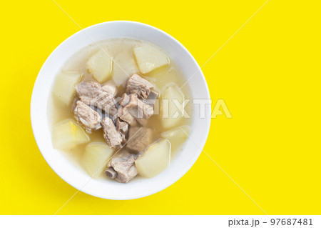 Pork rib soup with winter melon soup Pork rib soup with winter melon soup 97687481