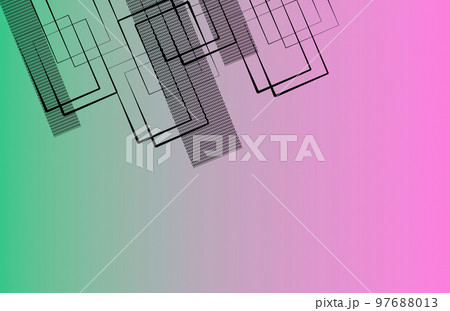 四角とハーフトーンを使った背景素材四 97688013