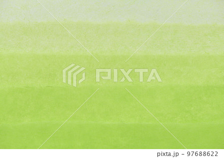 和紙によるグラデーション背景素材（黄緑色） 97688622