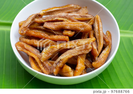Sun dried banana. Fruit snack 97688766