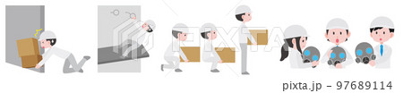 工場イラスト4 災害防止策の実践 素材集1 工場イラスト4 災害防止策の実践 素材集1 97689114