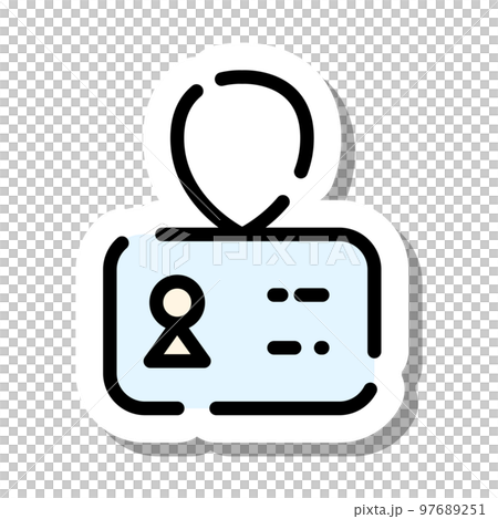 Sticker style dotted line icon Nameplate Sticker style dotted line icon Nameplate 97689251