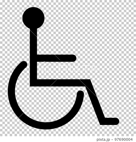 これは車椅子のアイコンのイラストです。 これは車椅子のアイコンのイラストです。 97690004