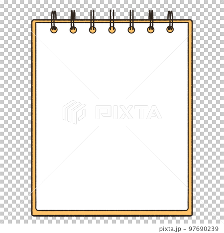Illustration of a ring notebook with opened pages 97690239