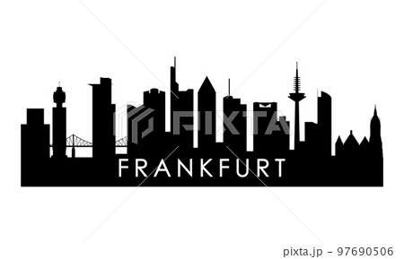 Frankfurt skyline silhouette. Frankfurt skyline silhouette. 97690506