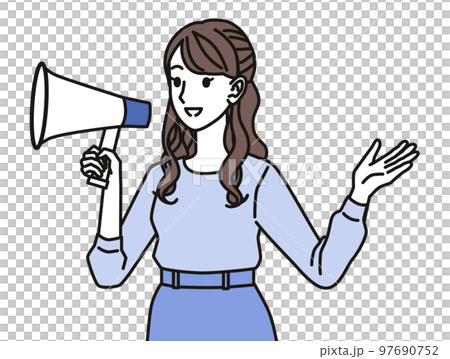 拿著擴音器的女人 拿著擴音器的女人 97690752