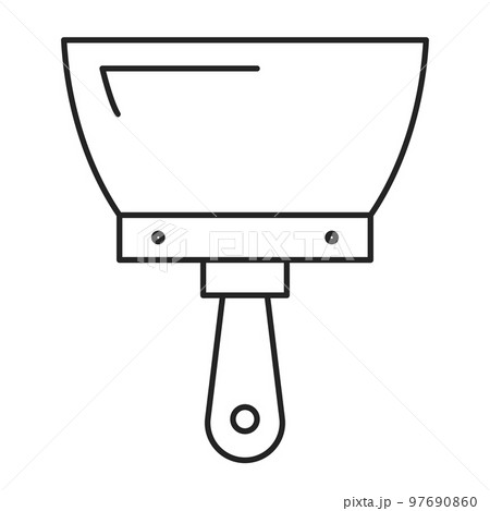 Putty knife icon isolated. Simple line symbol Putty knife icon isolated. Simple line symbol 97690860