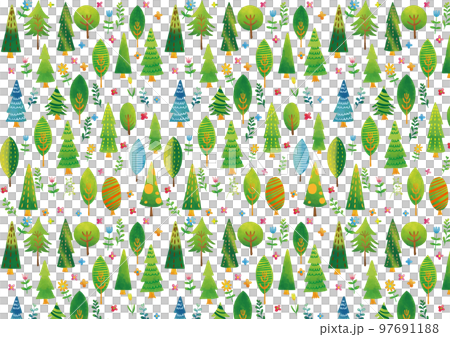 Scandinavian style cute tree pattern Scandinavian style cute tree pattern 97691188