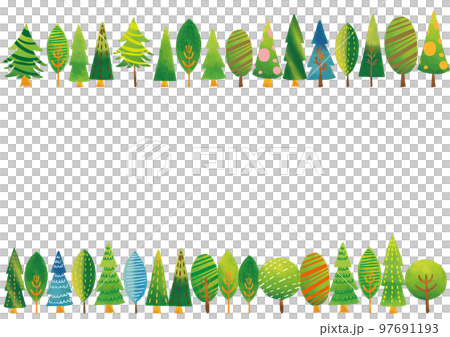 北欧風　かわいい木々フレーム 97691193