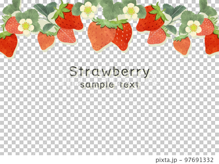 復古草莓框架圖素材 97691332