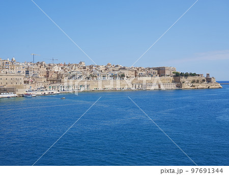Panorama of Valletta european capital city of Malta on May 97691344