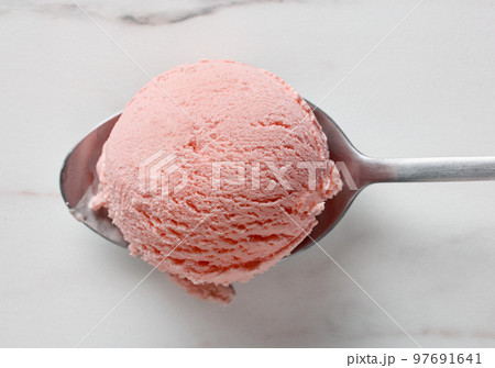 pink ice cream ball 97691641